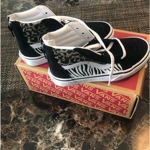 Vans New in box (Animal Mix) Leopard & Zebra